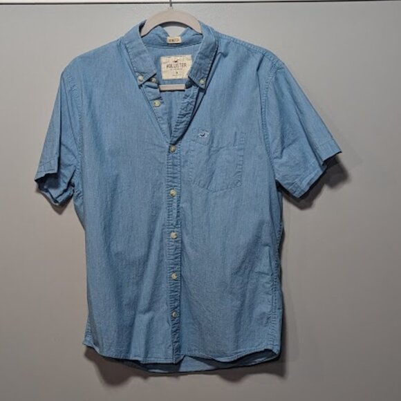 Hollister Other - Hollister  Blue Short Sleeve Button Down Stretch - Men Medium